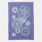 Violet Snowflakes Kitchen Towels Theedoek (Verticaal)