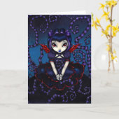 "Violet Soms" Wenskaart Kaart (Gele Bloem)