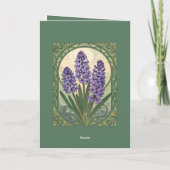 Violet Sonbol Nowruz Hyacinth Bloom Kaart (Achterkant)