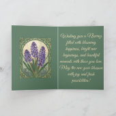 Violet Sonbol Nowruz Hyacinth Bloom Kaart (Binnen)