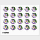 Violet Spring Crocus Ronde Sticker (Vel)