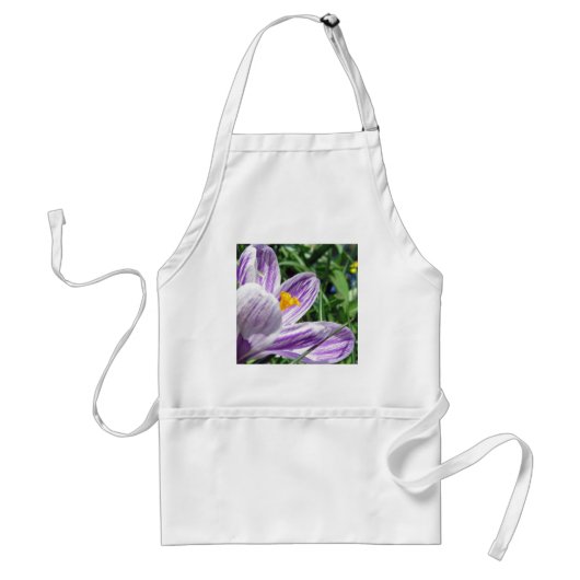 Violet Spring Crocus Standaard Schort (Voorkant)
