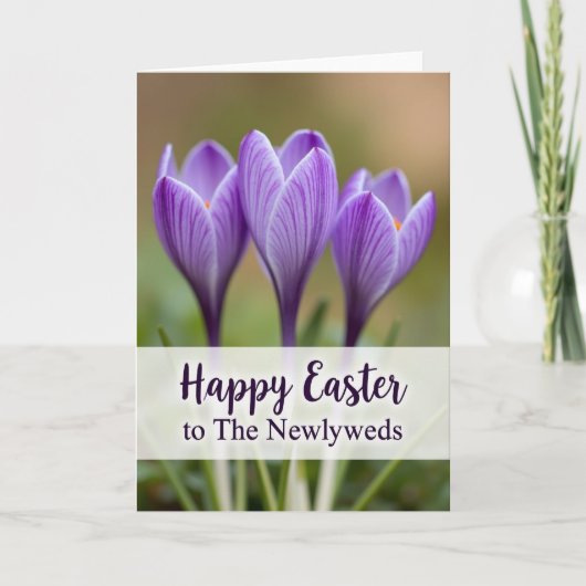 Violet Spring Newlyweds Easter Card Kaart (Voorkant)
