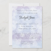 Violet Sprinkle Baby shower Black Lace Umbrella Kaart (Achterkant)