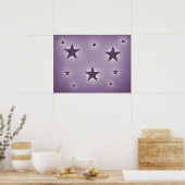 Violet Stars in het Poster Night Sky (Keuken)