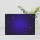 Violet Stars Uitnodiging (Staand voorkant)