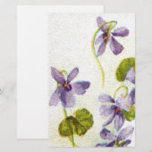  Violet Stationery Briefpapier (Voorkant / Achterkant)