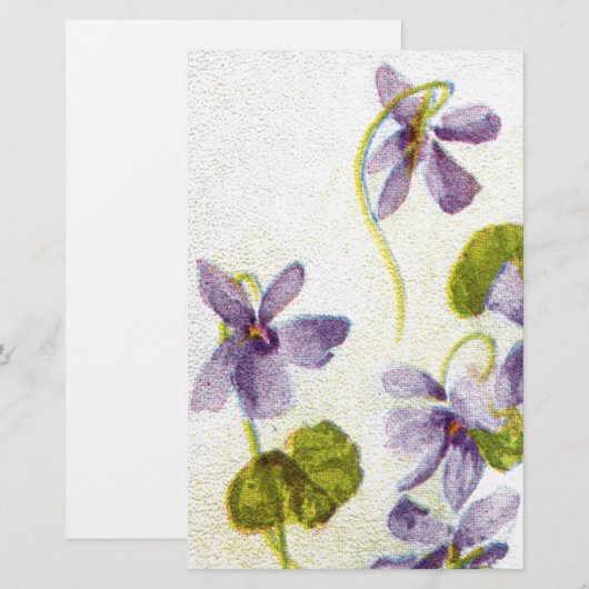  Violet Stationery Briefpapier (Voorkant / Achterkant)
