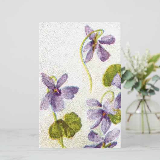  Violet Stationery Briefpapier (Staand voorkant)