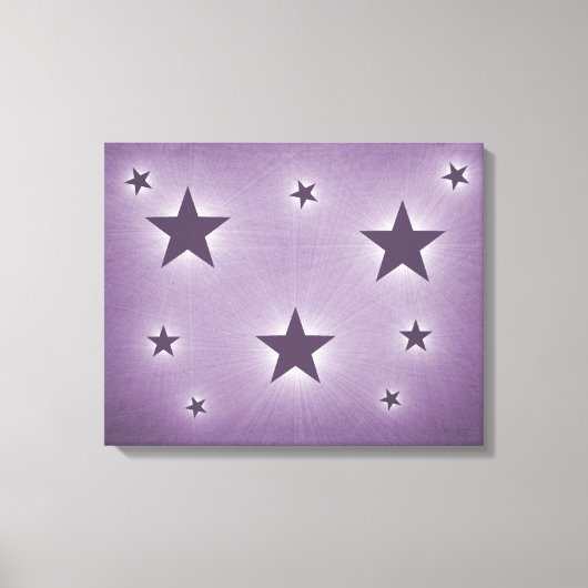 Violet sterren in Night Sky Canvas Print (Voorkant)