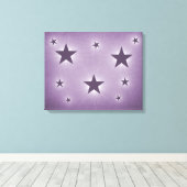 Violet sterren in Night Sky Canvas Print (Insitu (Houten vloer))