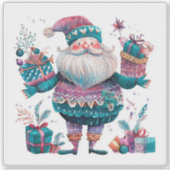 Violet Sticker voor vrolijk kerstfeest! (Voorkant)