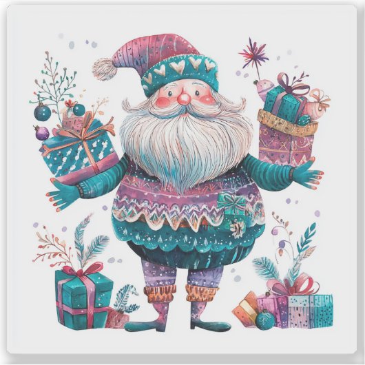 Violet Sticker voor vrolijk kerstfeest! (Voorkant)