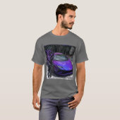 Violet stijl tribal olie blacklyon ontwerp t-shirt (Voorkant volledig)