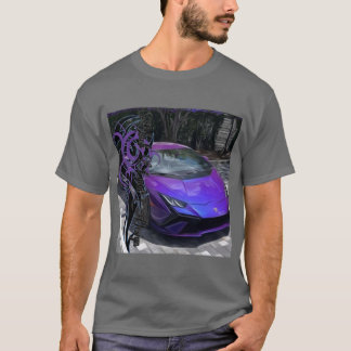 Violet stijl tribal olie blacklyon ontwerp t-shirt