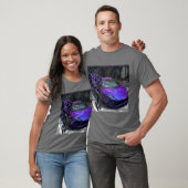Violet stijl tribal olie blacklyon ontwerp t-shirt (Unisex)