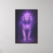 Violet Storm White Tiger – Ascended Aura Canvas Afdruk (Voorkant)