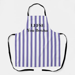 Violet Stripe leve je betacha AllOver Print Apron Schort