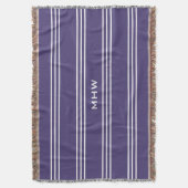 Violet Stripes aangepast monogram deken (Voorkant Verticaal)