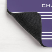 Violet Stripes aangepast monogram mousepad Muismat (Hoek)