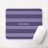 Violet Stripes aangepast monogram mousepad Muismat (Met muis)