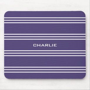 Violet Stripes aangepast monogram mousepad Muismat