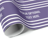 Violet Stripes aangepast verpakkingspapier Cadeaupapier (Rol Hoek)