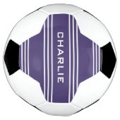 Violet Stripes aangepast voetbal monogram (Gedraaid)