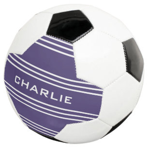 Violet Stripes aangepast voetbal monogram