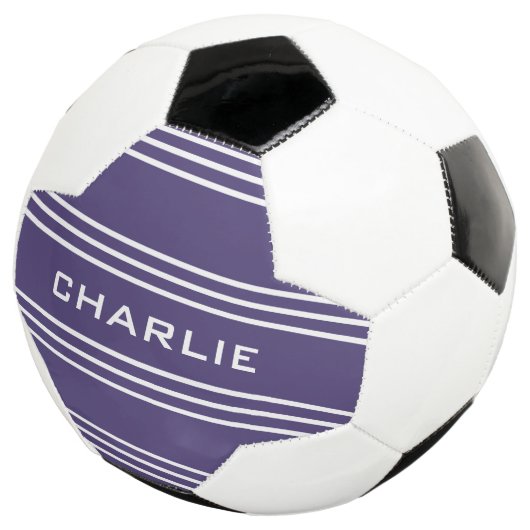 Violet Stripes aangepast voetbal monogram (Drie kwart)