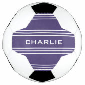 Violet Stripes aangepast voetbal monogram (Voorkant)
