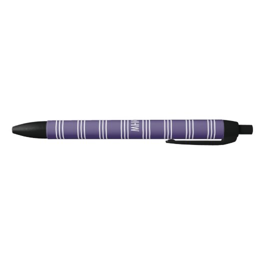 Violet Stripes aangepaste monogram pennen (Bodem)