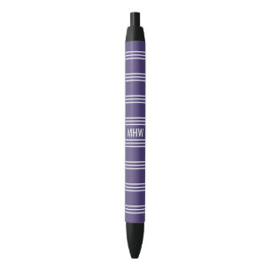 Violet Stripes aangepaste monogram pennen