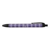 Violet Stripes aangepaste monogram pennen (Bovenkant)