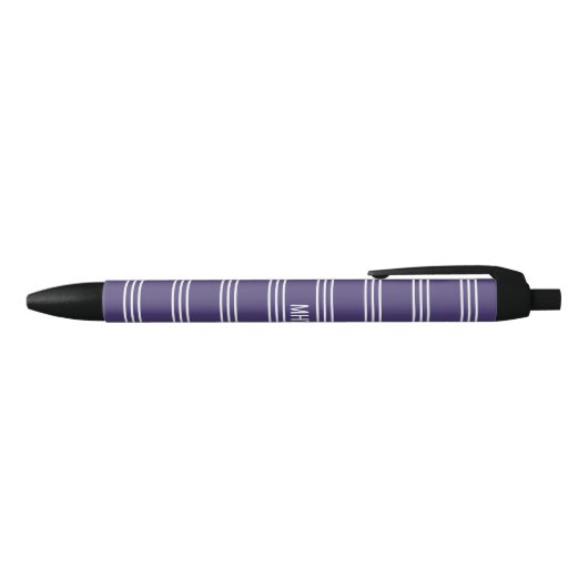 Violet Stripes aangepaste monogram pennen (Bovenkant)