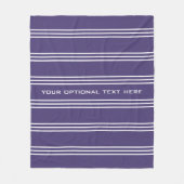 Violet Stripes aangepaste tekstdekens Fleece Deken (Voorkant)