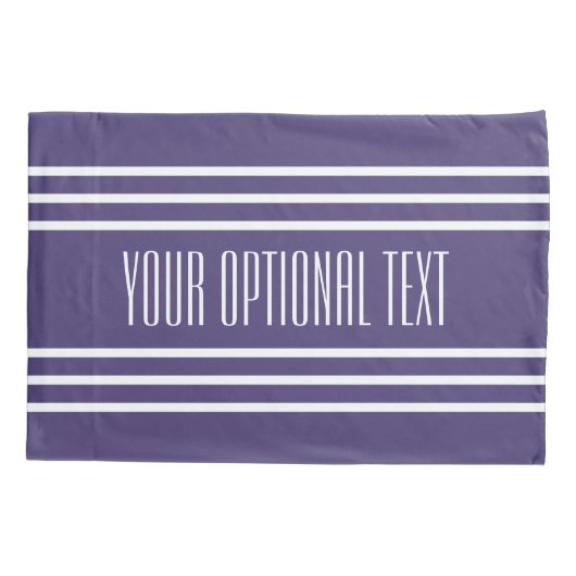 Violet Stripes aangepaste tekstkussens hoesjes Kussensloop (Achterkant)