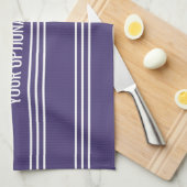 Violet Stripes keukenhanddoek (Quarter Fold)