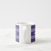 Violet Stripes Optionele aangepaste tekst mokken (Achterkant)