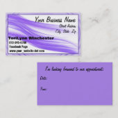 Violet stromend water en wervelkolom afsprakenkaartje (Voorkant / Achterkant)