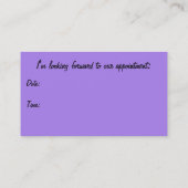 Violet stromend water en wervelkolom afsprakenkaartje (Achterkant)