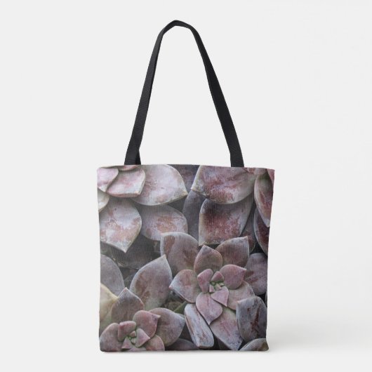 Violet Succulent Delight Tote Bag (Achterkant)