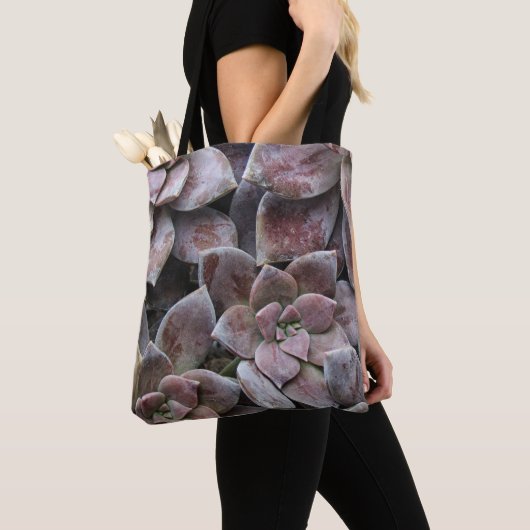 Violet Succulent Delight Tote Bag (Dichtbij)