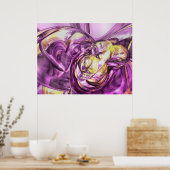 Violet Summer Abstract Poster (Keuken)