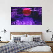 Violet Sunset Abstract schilderen 2 Canvas Afdruk (Insitu (Slaapkamer))