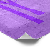 Violet Sunset Abstract schilderen Poster (Hoek)