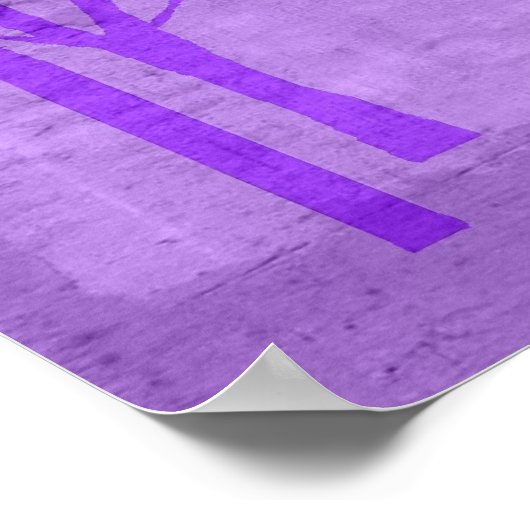 Violet Sunset Abstract schilderen Poster (Hoek)