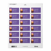 Violet Sunset-adreslabel Etiket (Full Sheet)