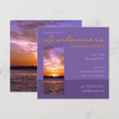 Violet Sunset Beach Party - Uitnodiging (Voorkant / Achterkant)