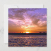 Violet Sunset Beach Party - Uitnodiging (Achterkant)